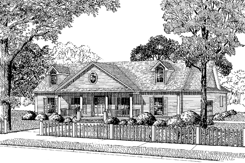 Dream House Plan - Country Exterior - Front Elevation Plan #17-2995
