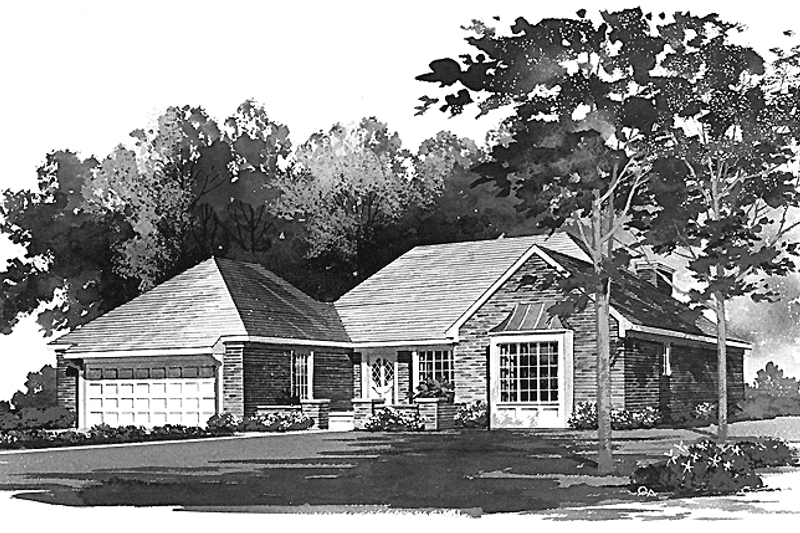 House Plan Design - Ranch Exterior - Front Elevation Plan #72-709