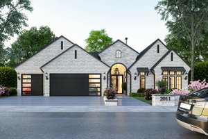 Cottage Exterior - Front Elevation Plan #1112-2