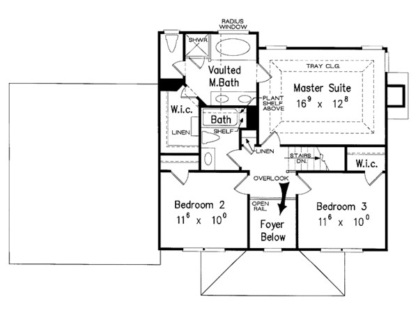 House Plan Design - Colonial Floor Plan - Upper Floor Plan #927-399