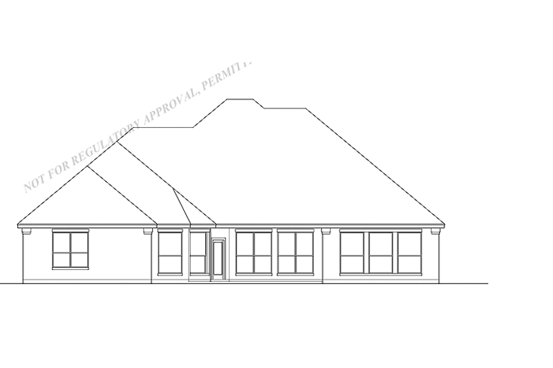 Dream House Plan - Exterior - Rear Elevation for European House Plan #472-336 - 4 bed, 3.5 bath
