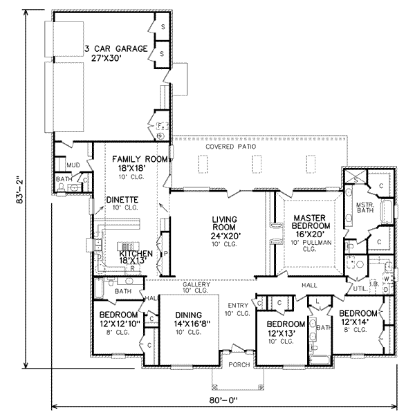Traditional Floor Plan - Main Floor Plan #65-141