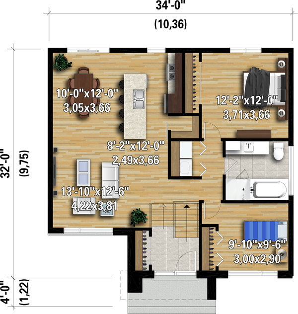 Dream House Plan - Contemporary Floor Plan - Main Floor Plan #25-4895