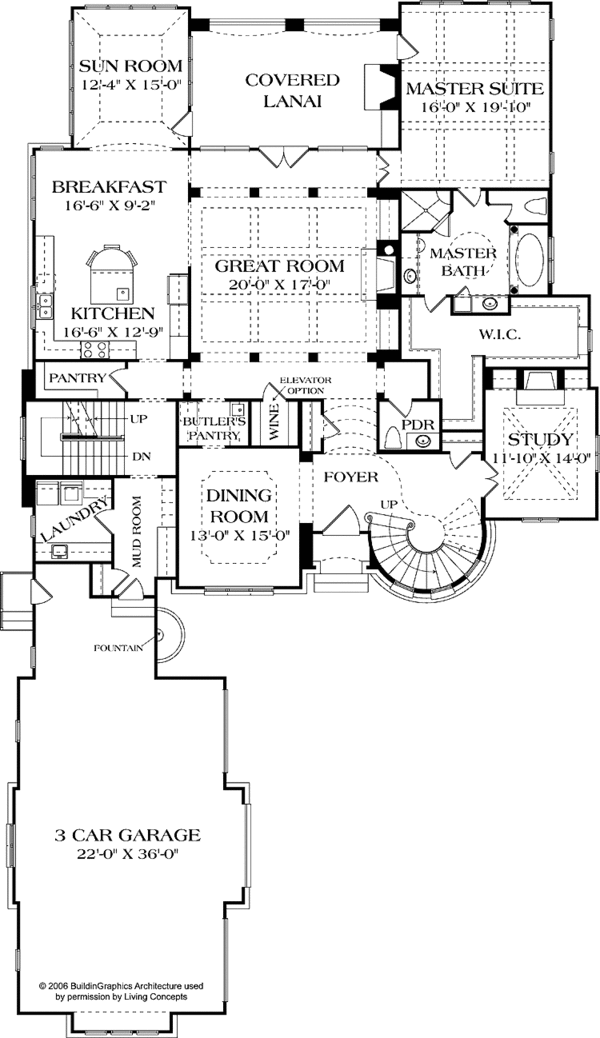 Architectural House Design - European Floor Plan - Main Floor Plan #453-603