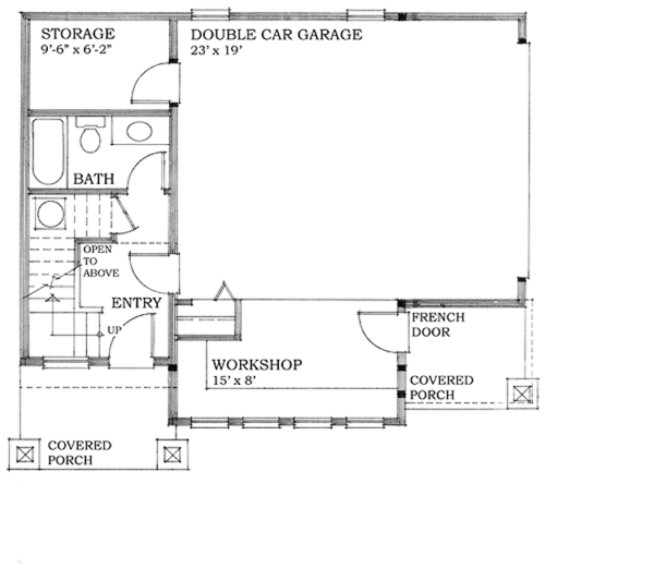Architectural House Design - Craftsman Floor Plan - Main Floor Plan #118-161