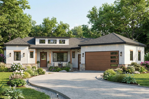 Home Plan - Exterior - Front Elevation for Contemporary House Plan #54-688 - 3 bed, 2 bath