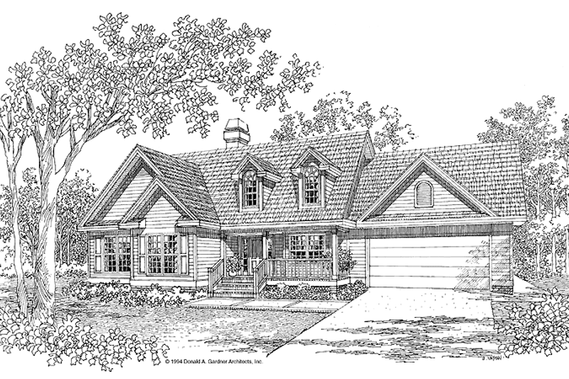 Home Plan - Country Exterior - Front Elevation Plan #929-195
