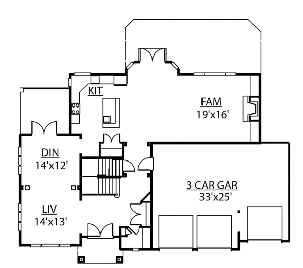 Architectural House Design - Contemporary Floor Plan - Main Floor Plan #951-10