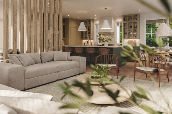 Interior - Family Room 1 for Farmhouse House Plan #23-2820 - 5 bed, 2.5 bath