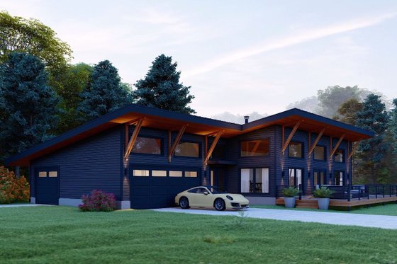 Exterior - Front Elevation 3 for Contemporary House Plan #932-1287 - 2 bed, 2.5 bath