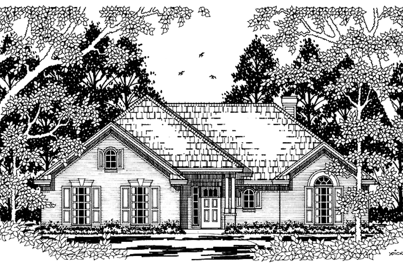 Dream House Plan - Ranch Exterior - Front Elevation Plan #42-440