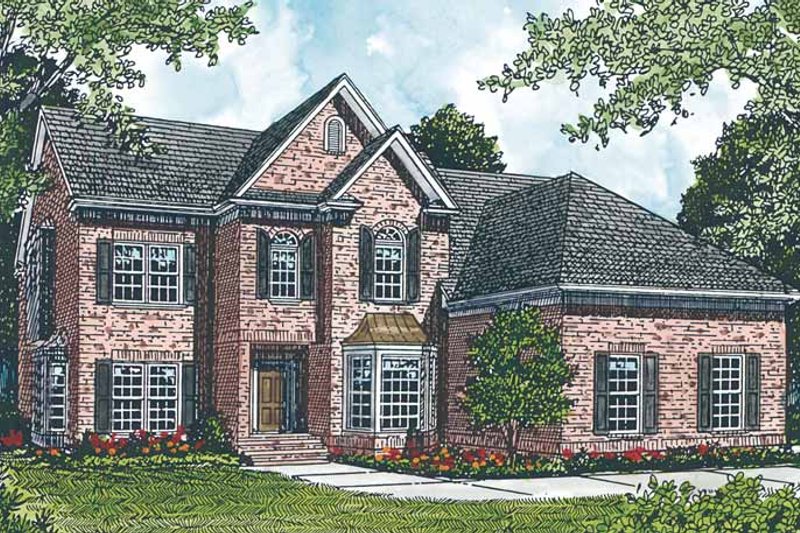 Architectural House Design - Colonial Exterior - Front Elevation Plan #453-270
