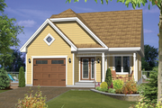 Country Style House Plan - 2 Beds 1 Baths 1051 Sq/Ft Plan #25-4541 