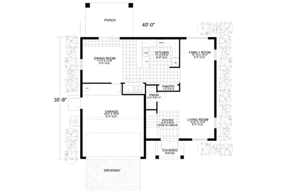 Floor Plan - Main Floor House Plan #420-134 - 4 bed, 2.5 bath