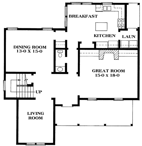 House Design - Victorian Floor Plan - Main Floor Plan #1014-22
