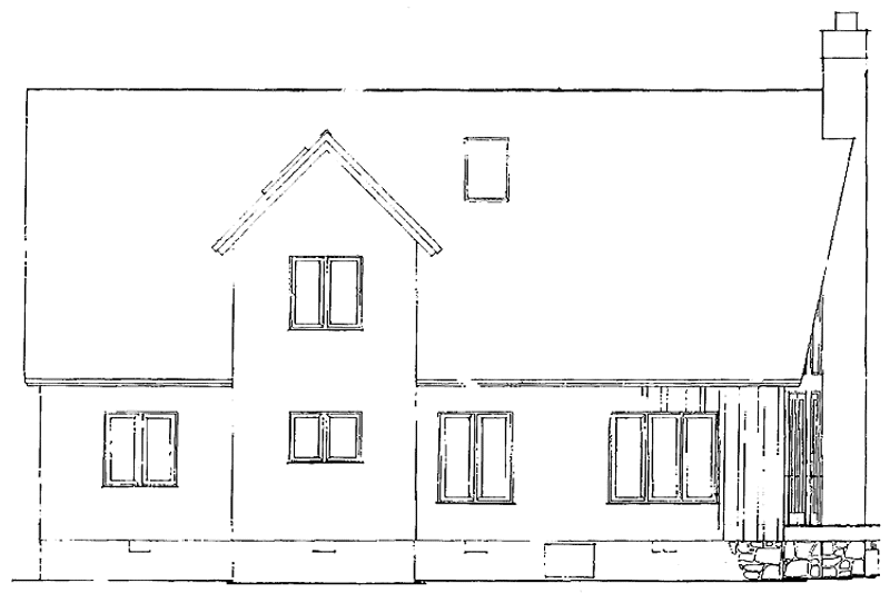 Home Plan - Exterior - Rear Elevation 1 for Contemporary House Plan #929-85 - 3 bed, 2 bath