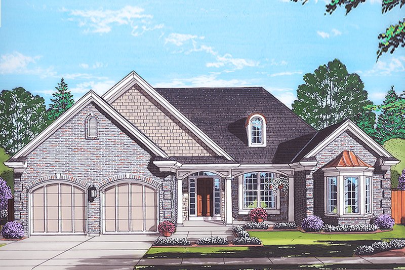 Home Plan - Colonial Exterior - Front Elevation Plan #46-866