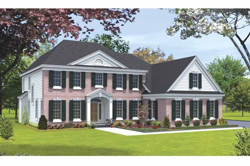 Home Plan - Exterior - Front Elevation 3 for Classical House Plan #328-439 - 4 bed, 3.5 bath