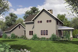 Exterior - Rear Elevation for Farmhouse House Plan #1088-4 - 3 bed, 2.5 bath