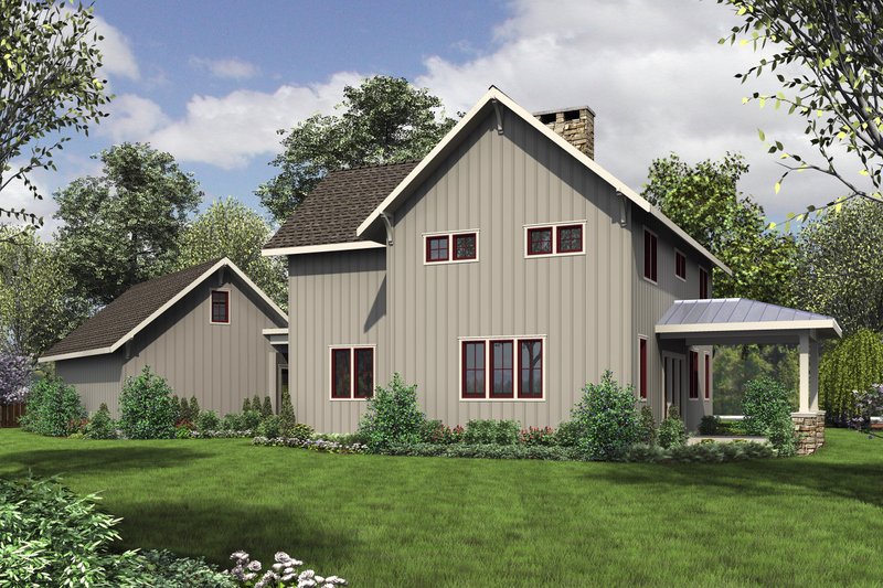 Architectural House Design - Exterior - Rear Elevation for Farmhouse House Plan #1088-4 - 3 bed, 2.5 bath