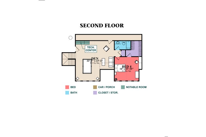 Home Plan - Floor Plan - Upper Floor for Craftsman House Plan #63-372 - 4 bed, 3 bath