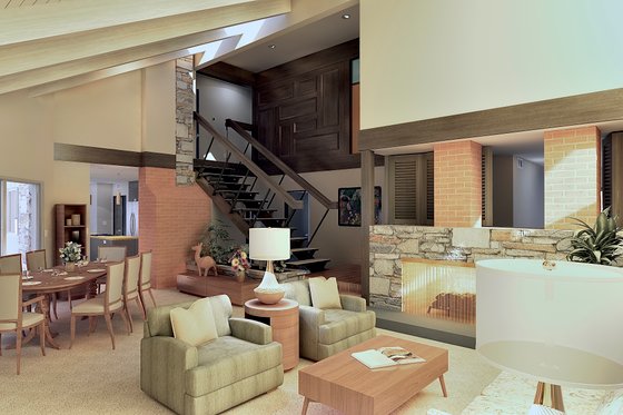 Interior - Family Room for Modern House Plan #489-16 - 4 bed, 4.5 bath