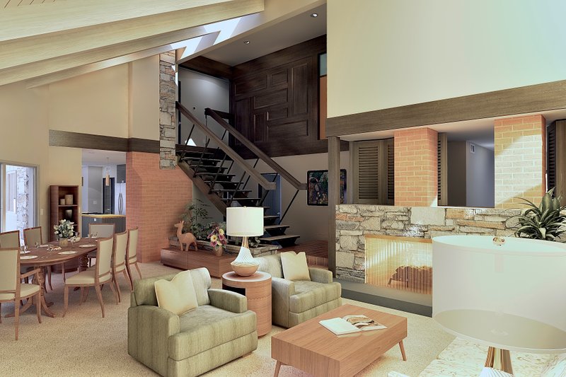 Dream House Plan - Interior - Family Room for Modern House Plan #489-16 - 4 bed, 4.5 bath