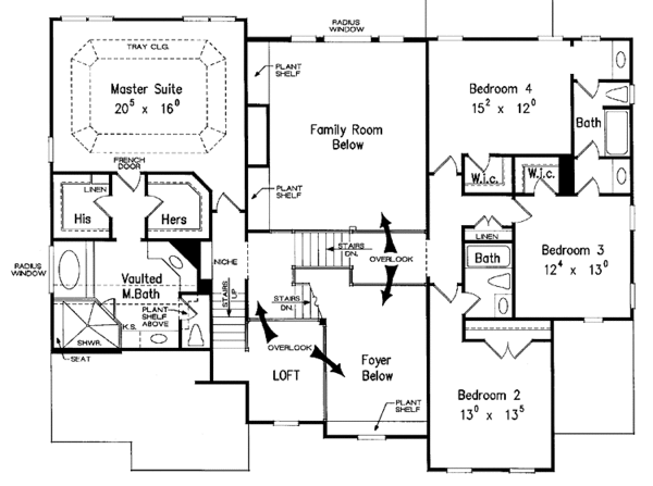 Home Plan - Colonial Floor Plan - Upper Floor Plan #927-456