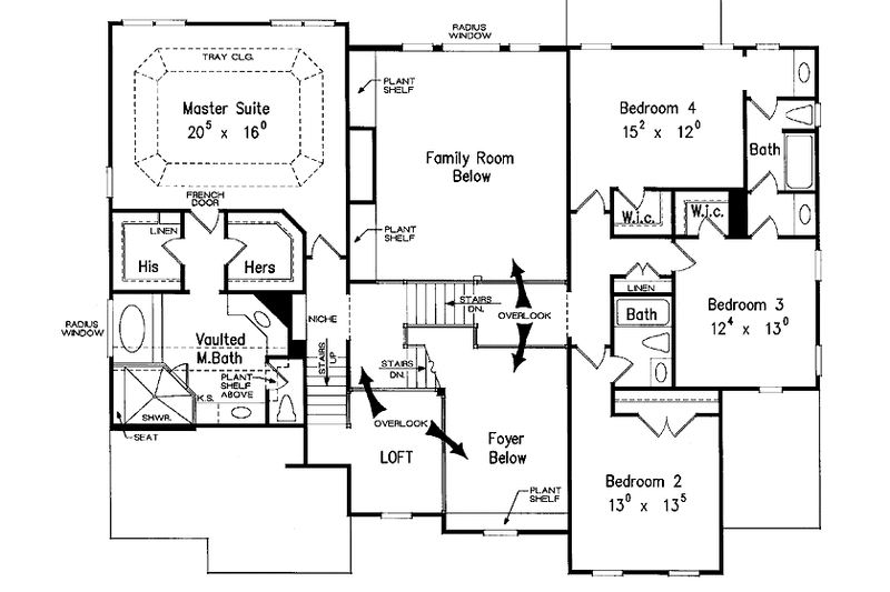 Dream House Plan - Floor Plan - Upper Floor for Colonial House Plan #927-456 - 5 bed, 4.5 bath