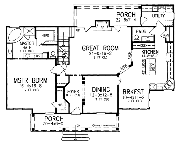 Home Plan - Country Floor Plan - Main Floor Plan #952-222