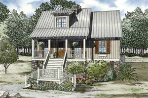 Country Exterior - Front Elevation Plan #17-3286