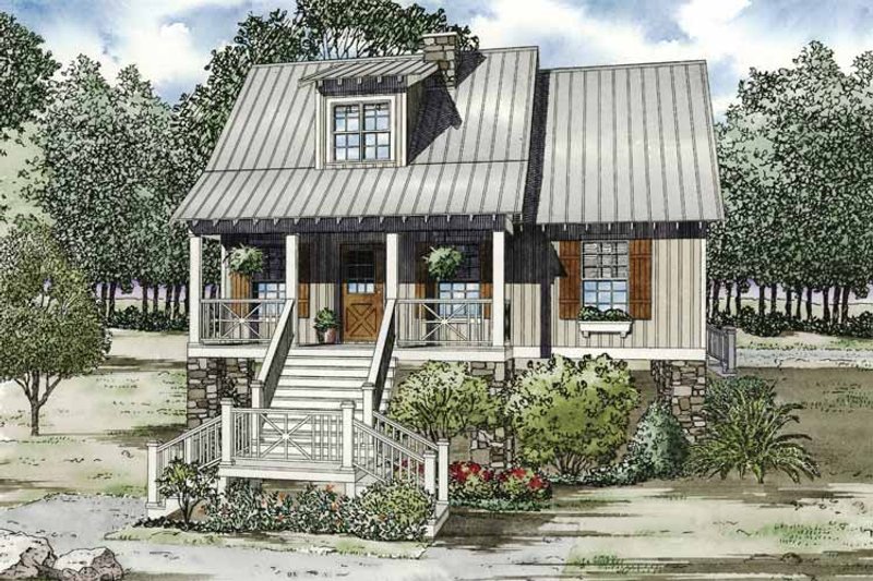 Home Plan - Country Exterior - Front Elevation Plan #17-3286