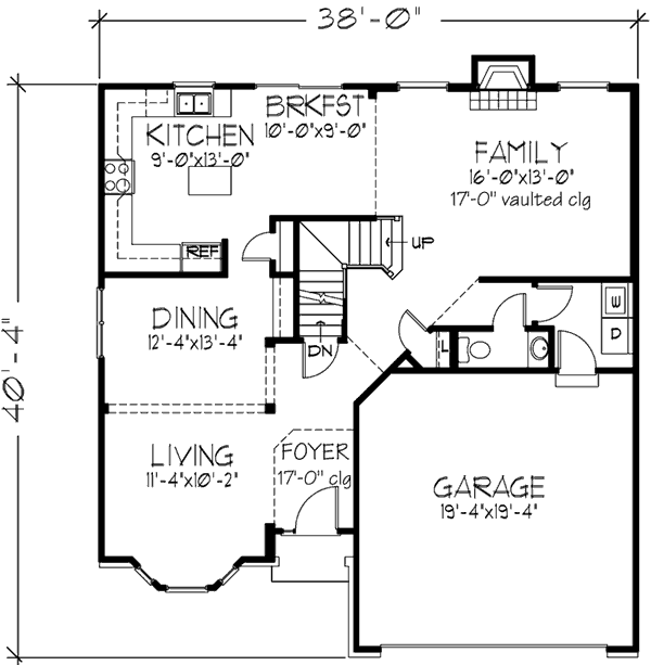 Architectural House Design - Traditional Floor Plan - Main Floor Plan #320-471