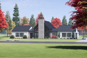 Exterior - Front Elevation 6 for Modern House Plan #1096-60 - 4 bed, 3 bath