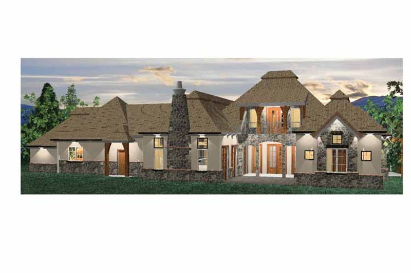 Architectural House Design - Exterior - Rear Elevation 1 for Country House Plan #937-6 - 4 bed, 3 bath