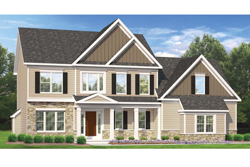 Home Plan - Exterior - Front Elevation 3 for Colonial House Plan #1010-48 - 3 bed, 2.5 bath