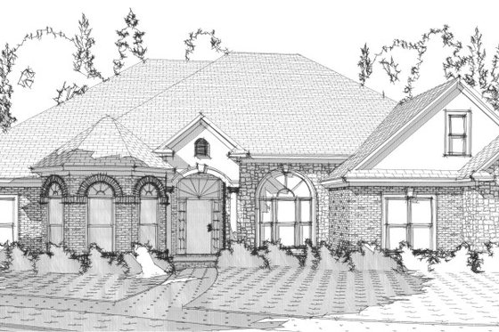 Exterior - Front Elevation for Traditional House Plan #63-224 - 4 bed, 3 bath