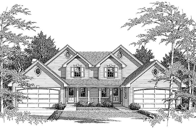 Dream House Plan - Exterior - Front Elevation 3 for Country House Plan #57-633 - 6 bed, 4 bath
