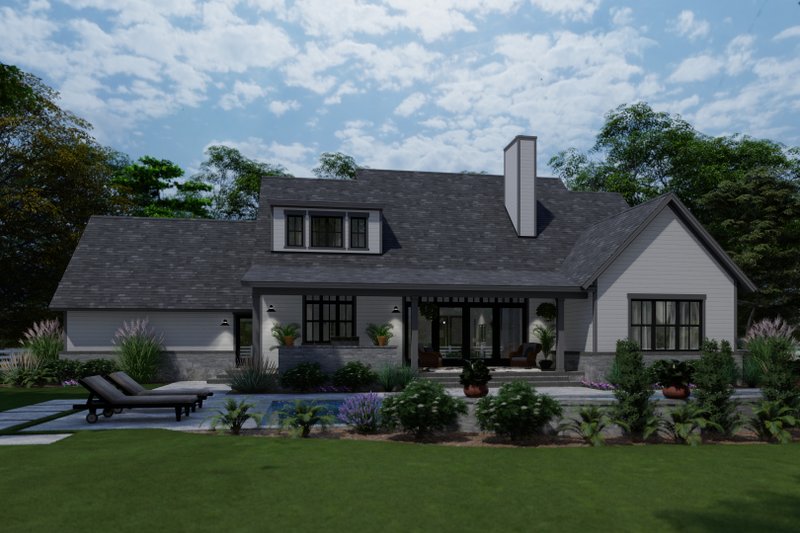 Architectural House Design - Exterior - Rear Elevation for Traditional House Plan #120-276 - 3 bed, 2.5 bath
