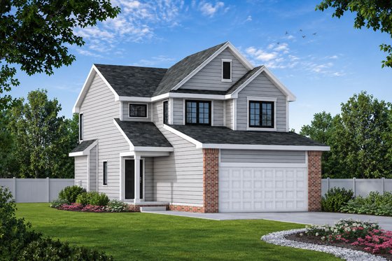 Exterior - Front Elevation 3 for Traditional House Plan #20-1789 - 3 bed, 3 bath