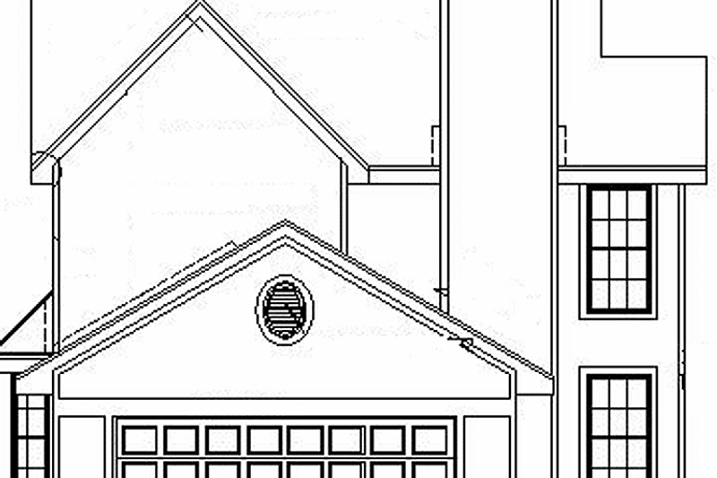 Home Plan - Exterior - Rear Elevation for Country House Plan #320-1490 - 3 bed, 2.5 bath