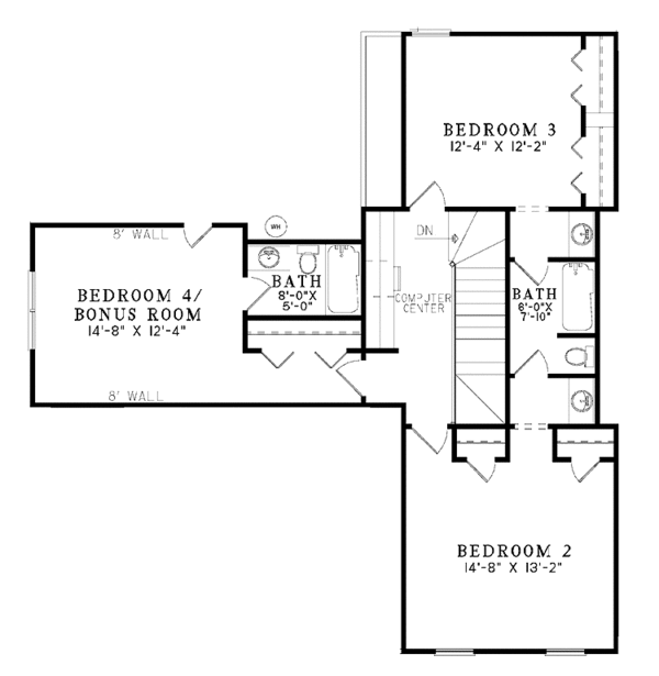 Dream House Plan - Traditional Floor Plan - Upper Floor Plan #17-3293
