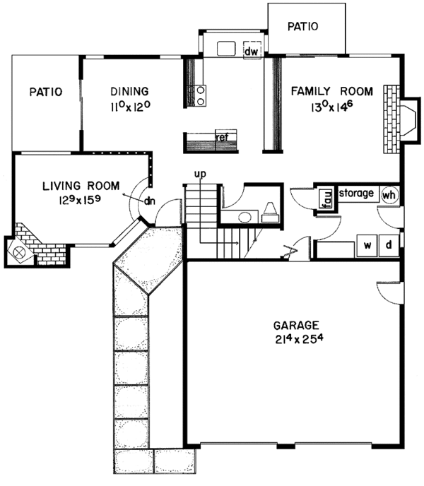 House Plan Design - Contemporary Floor Plan - Main Floor Plan #60-741
