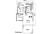 Contemporary Style House Plan - 3 Beds 2 Baths 1330 Sq/Ft Plan #312-818 