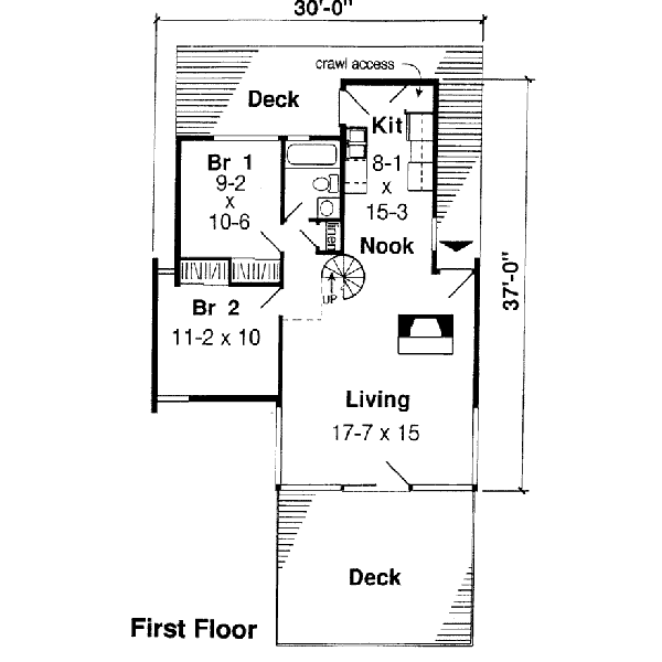 Contemporary Floor Plan - Main Floor Plan #312-818