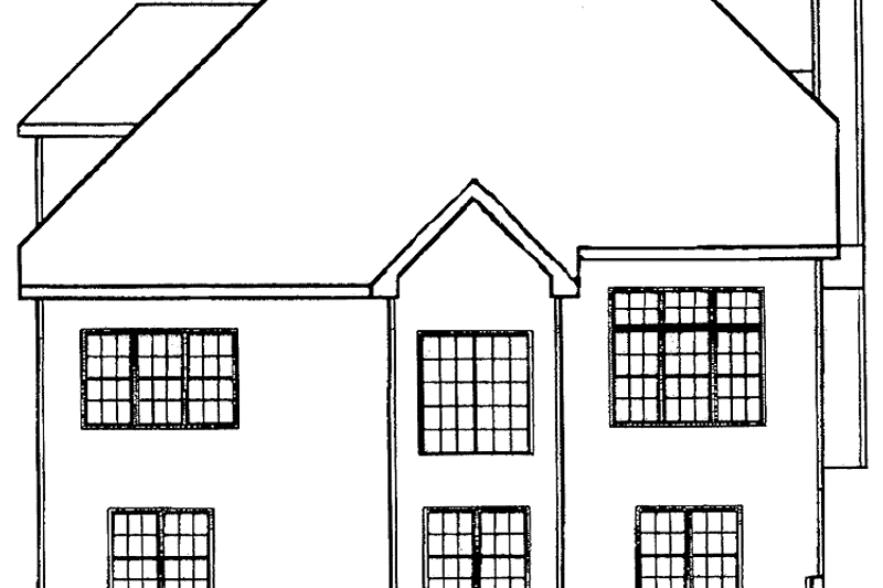 Home Plan - Exterior - Rear Elevation for Colonial House Plan #927-607 - 3 bed, 2.5 bath