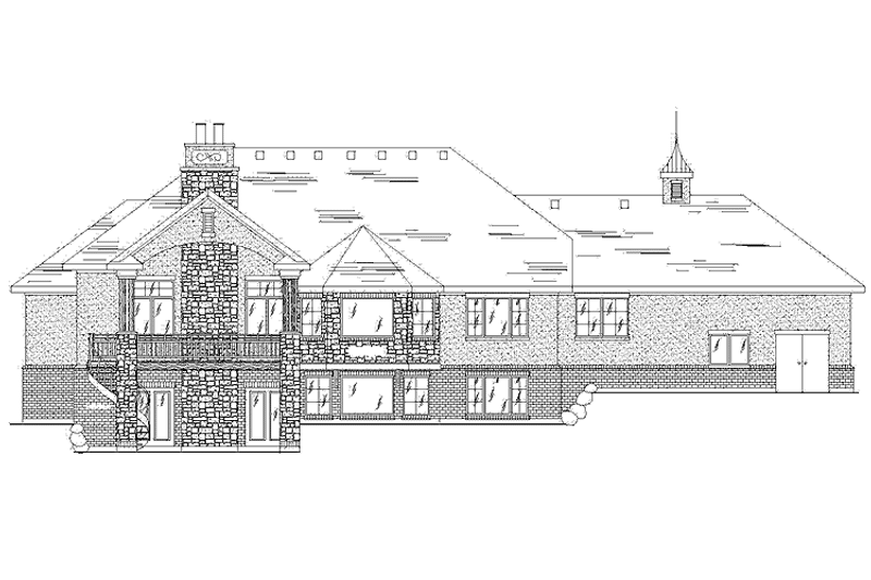 Architectural House Design - Exterior - Rear Elevation for Traditional House Plan #945-107 - 3 bed, 2.5 bath