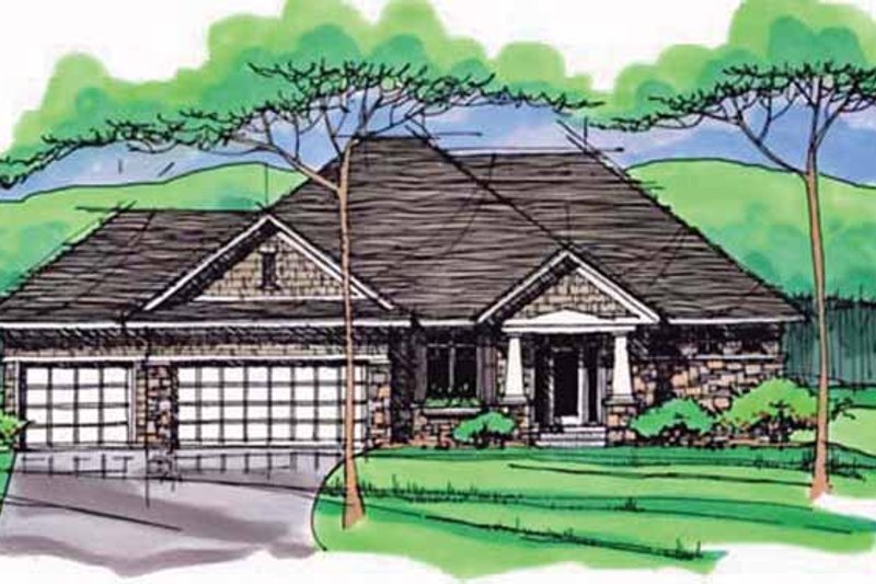Home Plan - Exterior - Front Elevation 4 for European House Plan #51-965 - 1 bed, 1.5 bath