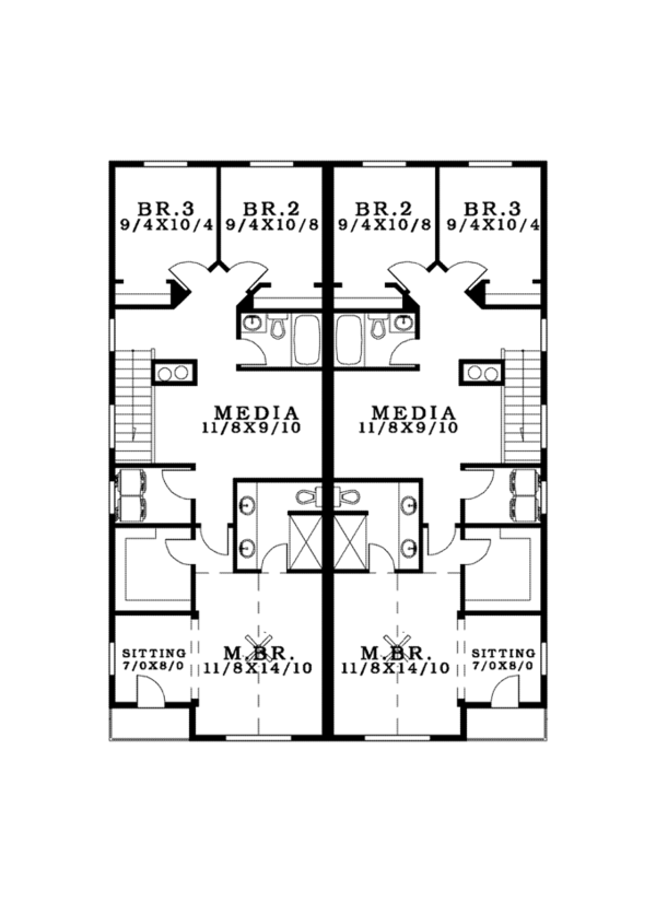 Craftsman Floor Plan - Upper Floor Plan #943-38