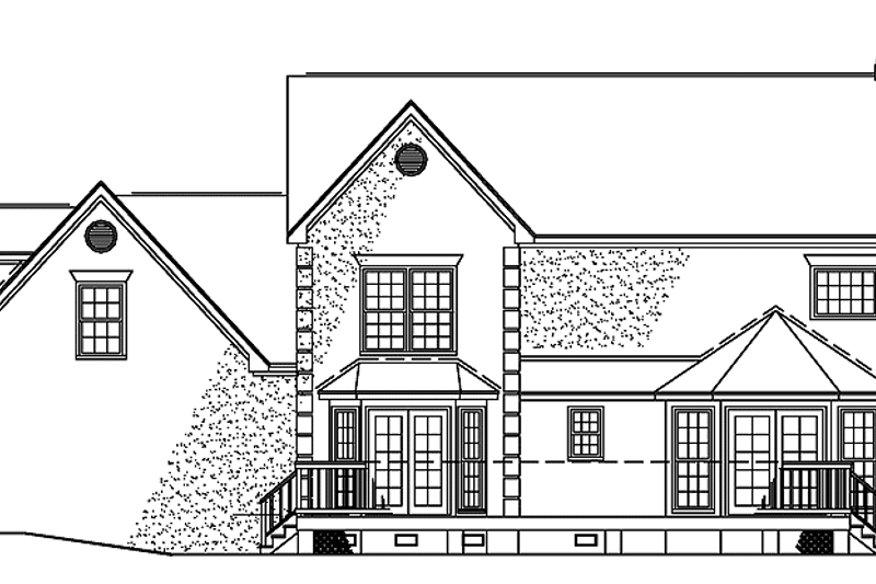 Home Plan - Exterior - Rear Elevation for Classical House Plan #929-101 - 3 bed, 2.5 bath